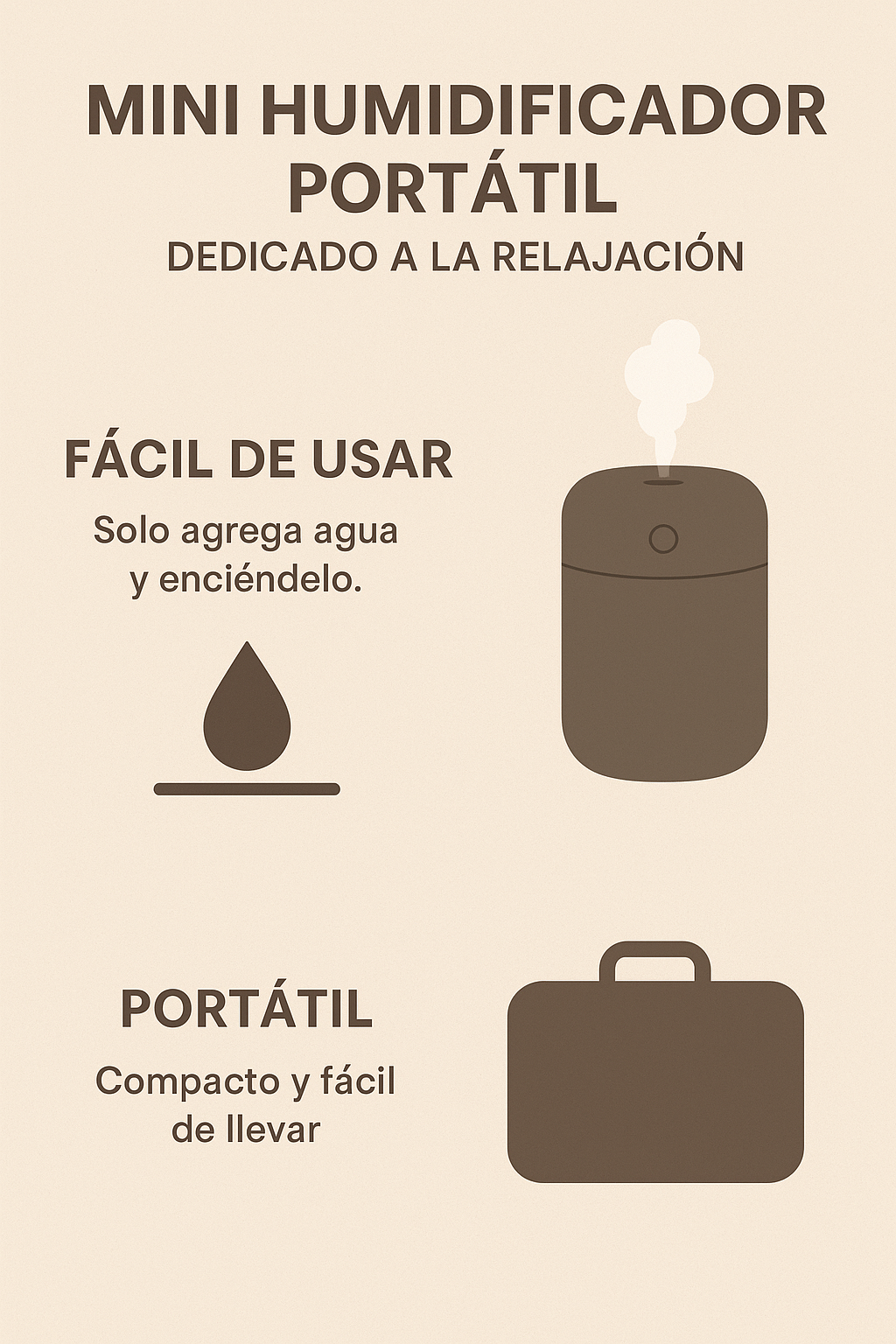 Mini humificador portátil